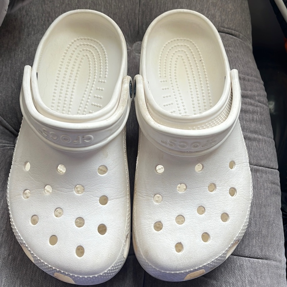 Women’s white crocs